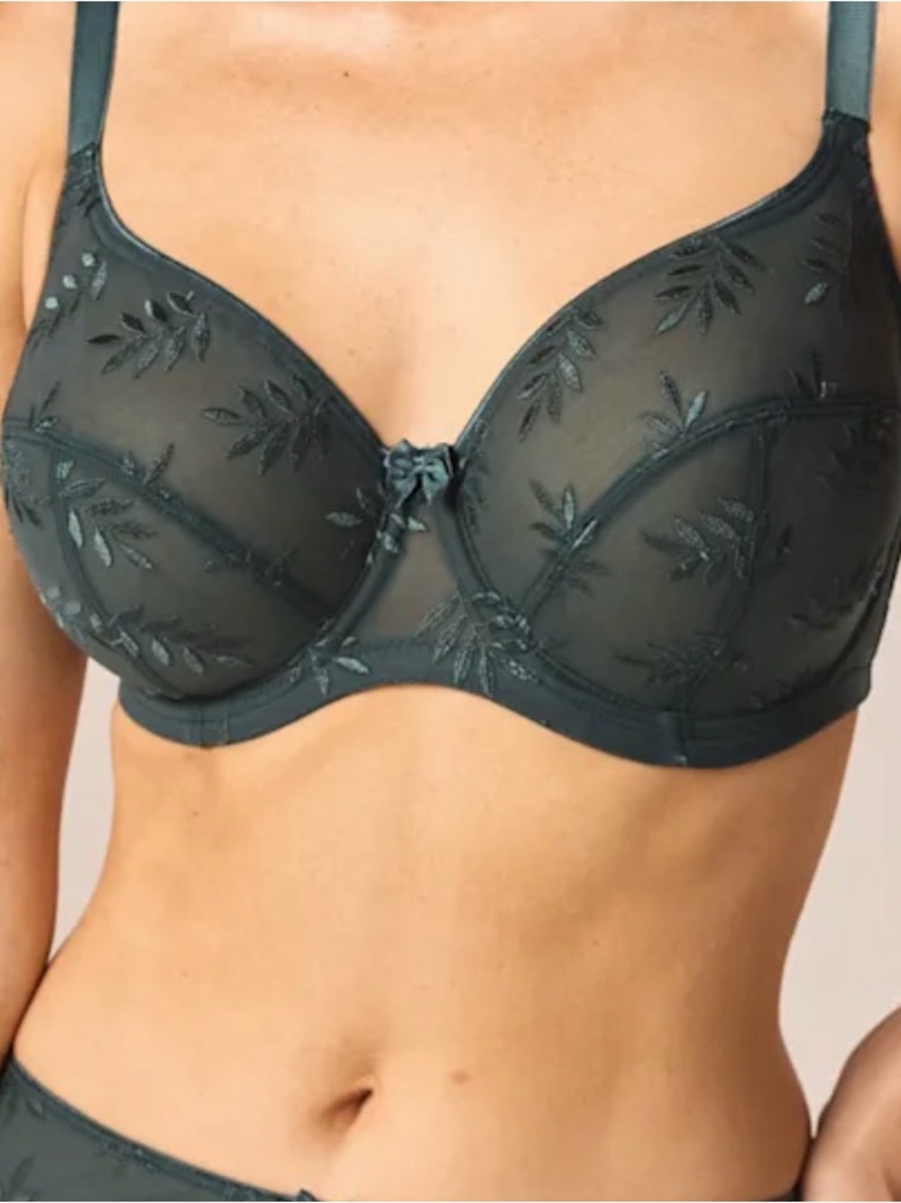 Panache Tango 42HH Nutmeg Embroidered Balconette Bra 3251